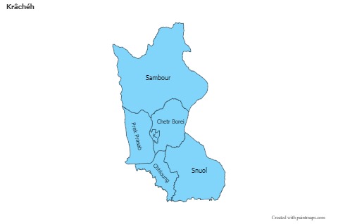 Sample Maps for Krâchéh (blue)