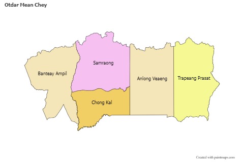 Sample Maps for Otdar Mean Chey (colored)