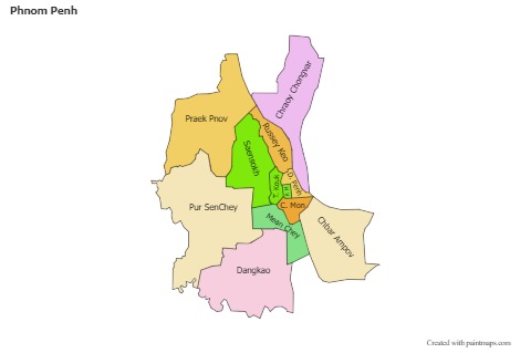 Sample Maps for Phnom Penh (colored)