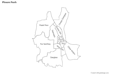 Sample Maps for Phnom Penh (black-white)