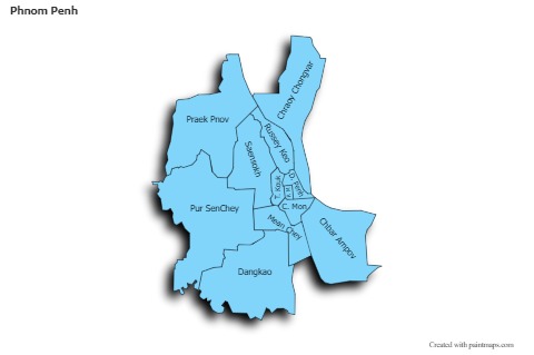 Sample Maps for Phnom Penh (blue,shadowy)