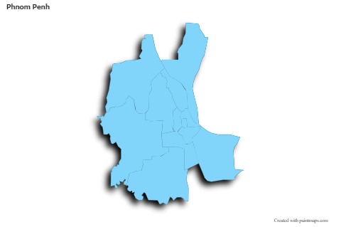 Sample Maps for Phnom Penh (blue,outline,shadowy)