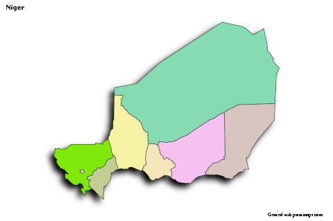 Sample Maps for Niger (colored,shadowy)