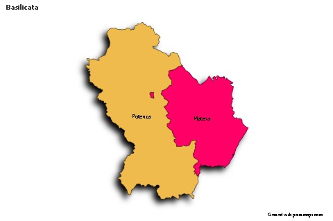 Sample Maps for Basilicata (colored,shadowy)