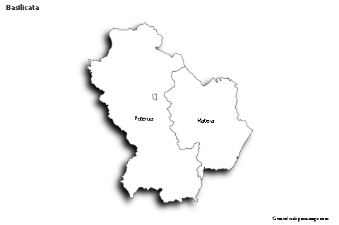 Sample Maps for Basilicata (black-white,shadowy)