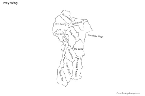 Sample Maps for Prey Vêng (black-white)