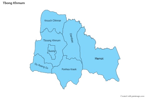 Contoh Peta untuk Tbong Khmum (biru)