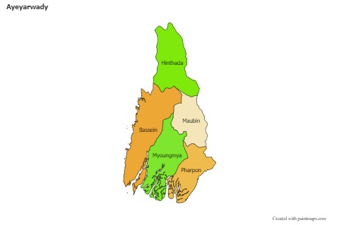 Contoh Peta untuk Ayeyarwady (berwarna)