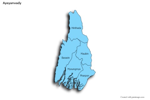 Contoh Peta untuk Ayeyarwady (biru,bayangan)