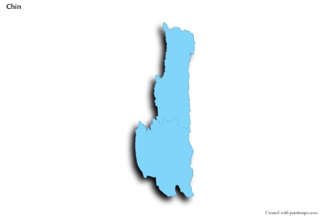 Contoh Peta untuk Chin (biru,garis luar,bayangan)
