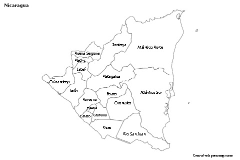 Sample Maps for Nicaragua (black-white)