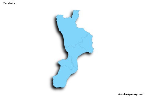 Sample Maps for Calabria (blue,outline,shadowy)