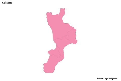 Sample Maps for Calabria (pink,outline)