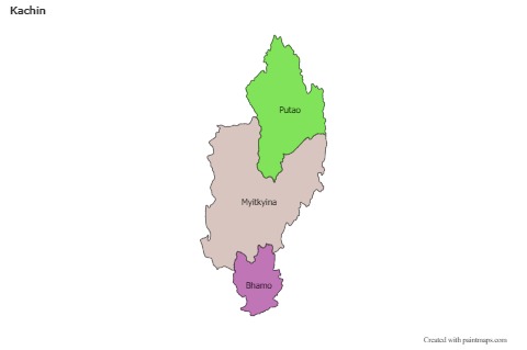 Contoh Peta untuk Kachin (berwarna)