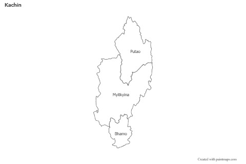 Contoh Peta untuk Kachin (biru,bayangan)