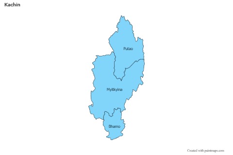 Contoh Peta untuk Kachin (biru)