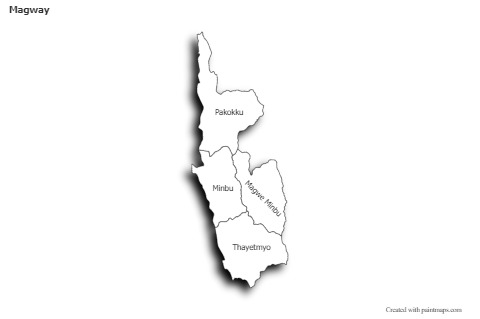 Contoh Peta untuk Magway (hitam-putih,bayangan)
