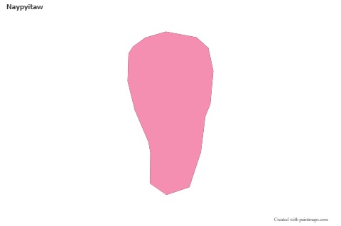 Naypyitaw için Örnek Haritalar (pembe,anahat)