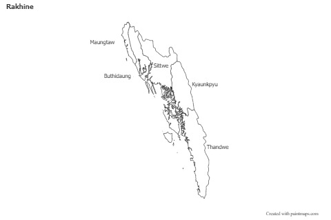 Sample Maps for Rakhine (black-white)