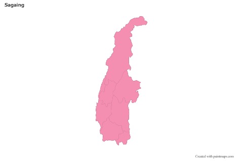 Sagaing için Örnek Haritalar (pembe,anahat)