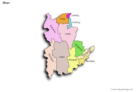 Mapas de muestra para Shan (coloreado,sombrío)