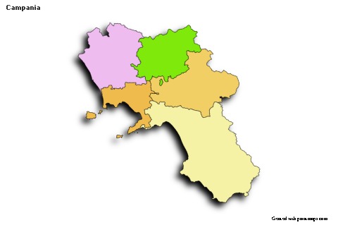 Sample Maps for Campania (colored,shadowy)