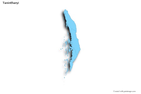 Sample Maps for Tanintharyi (blue,outline,shadowy)