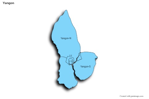 Sample Maps for Yangon (blue,shadowy)