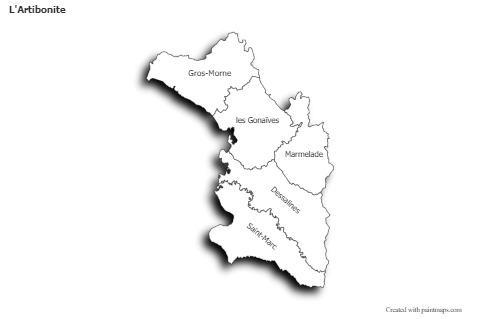 Sample Maps for L'Artibonite (black-white,shadowy)