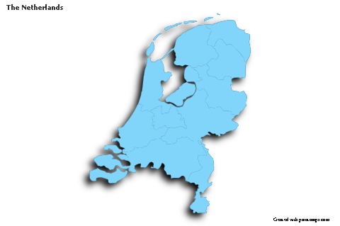 Sample Maps for The Netherlands (blue,outline,shadowy)