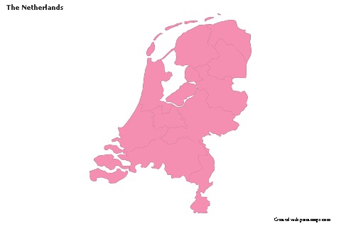Sample Maps for The Netherlands (pink,outline)