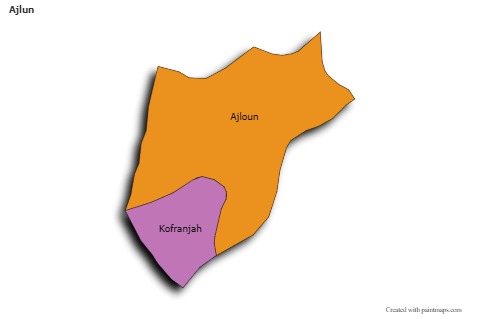 Sample Maps for Ajlun (colored,shadowy)