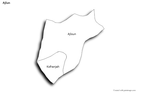 Sample Maps for Ajlun (black-white,shadowy)
