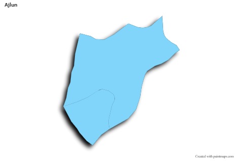 Sample Maps for Ajlun (blue,outline,shadowy)