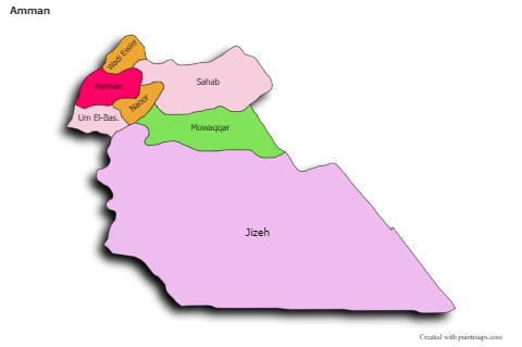 Contoh Peta untuk Amman (berwarna,bayangan)