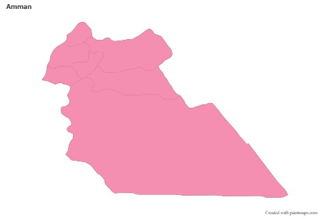 Contoh Peta untuk Amman (merah jambu,garis besar)