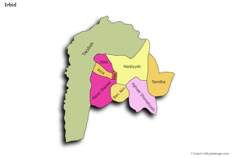 Sample Maps for Irbid (colored,shadowy)