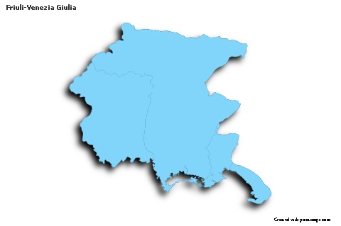 Sample Maps for Friuli-Venezia Giulia (blue,outline,shadowy)