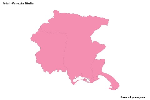 Sample Maps for Friuli-Venezia Giulia (pink,outline)