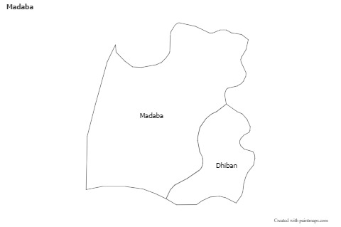 Mapas de muestra para Madaba (blanco-negro)