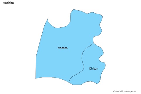 Mapas de muestra para Madaba (azul)