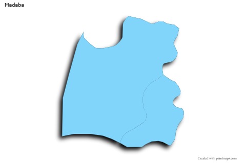 Mapas de muestra para Madaba (azul,contorno,sombrío)