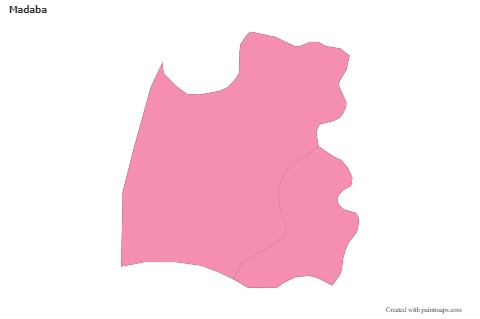 Mapas de muestra para Madaba (rosa,contorno)