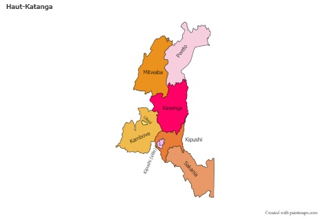 Haut-Katanga için Örnek Haritalar (renkli)