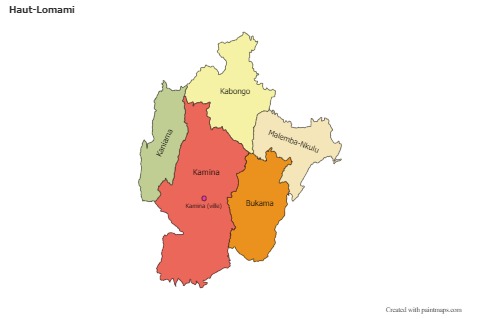 Haut-Lomami için Örnek Haritalar (renkli)