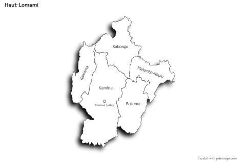Haut-Lomami için Örnek Haritalar (siyah-beyaz)