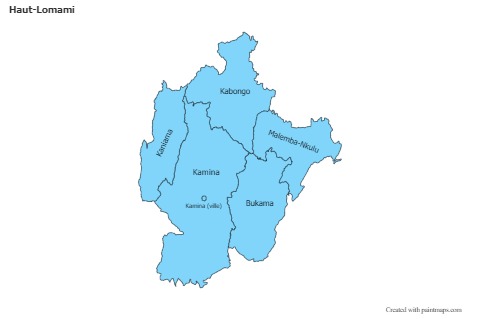 Haut-Lomami için Örnek Haritalar (mavi)