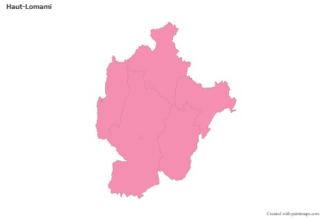 Haut-Lomami için Örnek Haritalar (pembe,anahat)