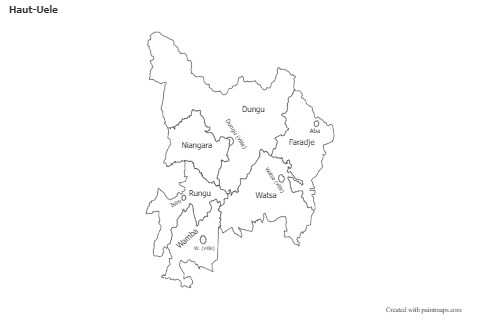 Sample Maps for Haut-Uele (blue,shadowy)