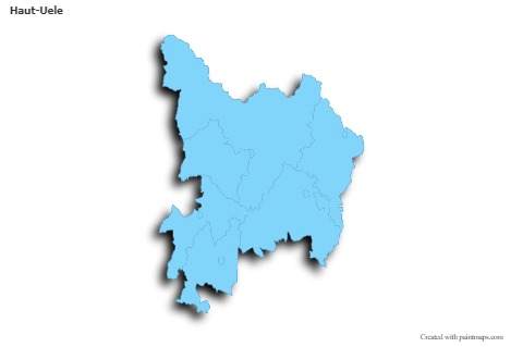 Sample Maps for Haut-Uele (blue,outline,shadowy)